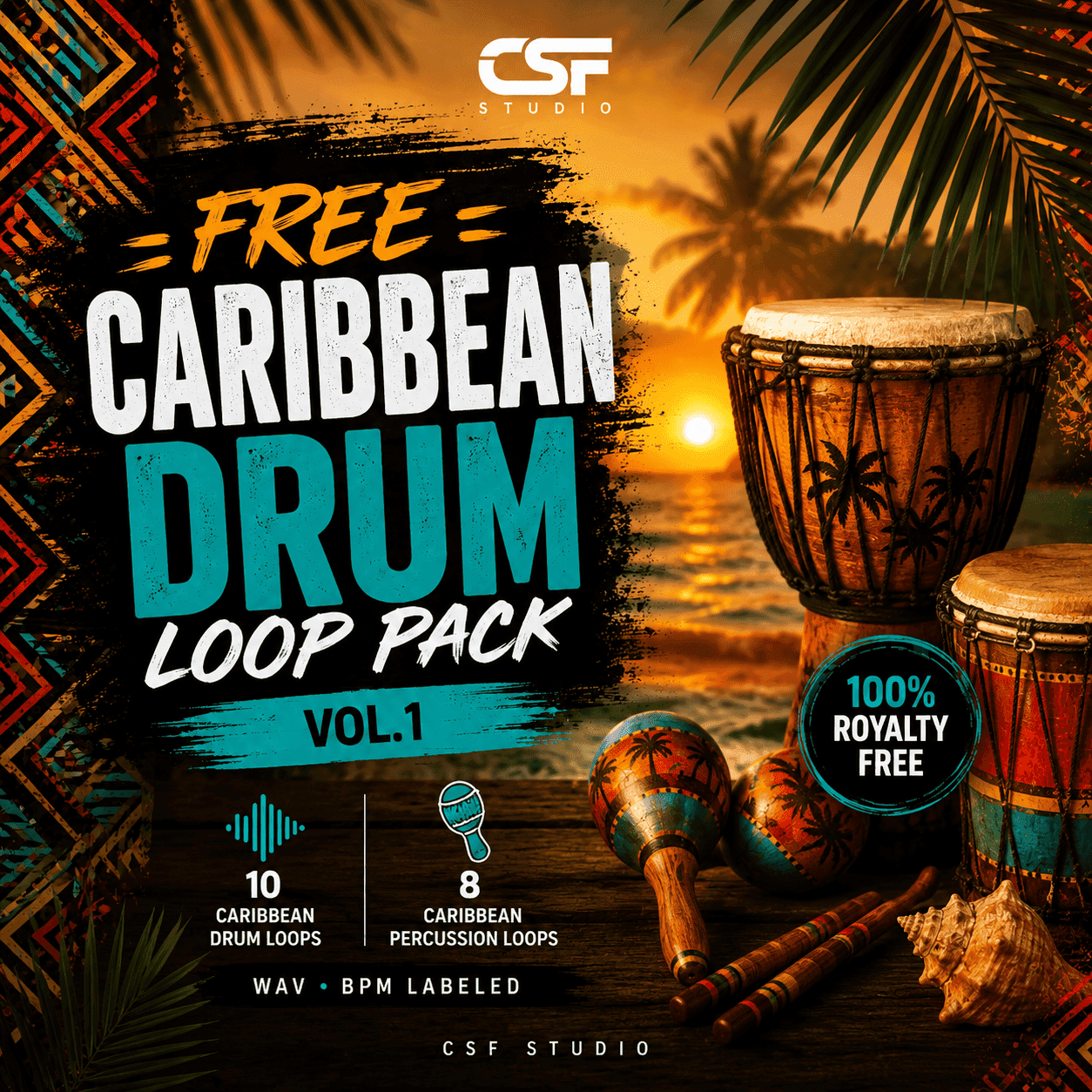 FREE Caribbean Drum Loop Pack Vol.1 | 18 Caribbean Drum & Percussion Loops (Free Download)